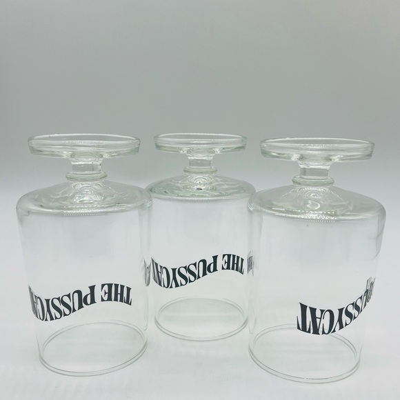 THE PUSSYCAT SET OF 3 VINTAGE 1972 EARLY TIMES KENTUCKY BAR WARE - Picture 8 of 11